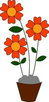 een bundel van rood bloemen vector of kleur illustratie