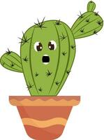 een schreeuwen cactus vector of kleur illustratie