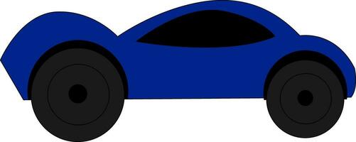 een blauw auto, vector of kleur illustratie.