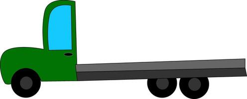 groen vrachtwagen, vector of kleur illustratie.