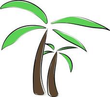 palm, vector of kleur illustratie.