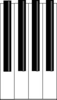 piano, vector of kleur illustratie.