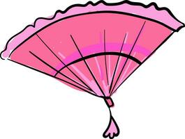 roze fan, vector of kleur illustratie.