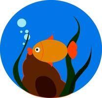 clip art van een aquarium vector of kleur illustratie