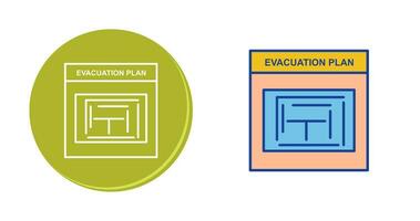 evacuatie plan vector icoon