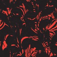oranje bloemen penseelstreken naadloze patroon achtergrond vector