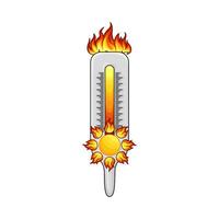 heet brand met heet temperatuur illustratie vector