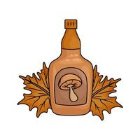 herfst drinken met herfst blad illustratie vector