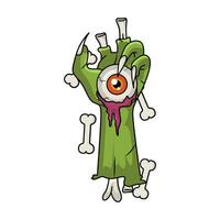 zombie oog in hand- illustratie vector