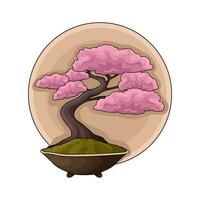 bonsai bloem illustartion vector