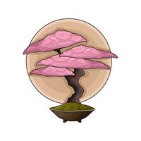 bonsai bloem illustartion vector