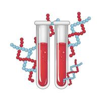 laboratorium toverdrank fles met molecuul illustratie vector