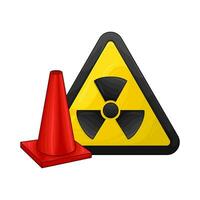 radioactief in voorzichtigheid bord illustratie vector