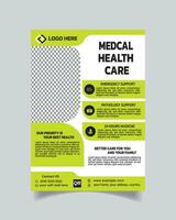 creatief modern medisch folder sjabloon, uniek medisch folder brochure, medisch folder ontwerp a4 grootte vector het dossier