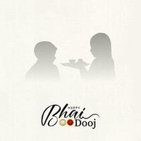 gelukkig bhai dooj typografie sociaal media post vector