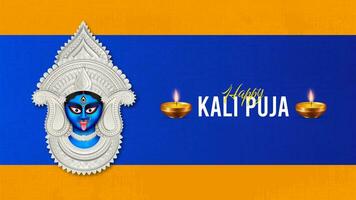 gelukkig kali puja sociaal media post vector