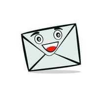 schattig mail tekenfilm vector illustratie ontwerp