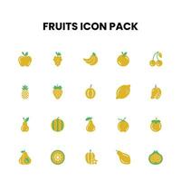 fruit vlak stijl icoon pak vector