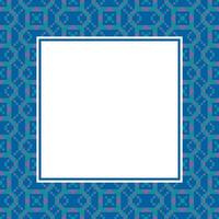 een plein kader met een blauw achtergrond en een patroon vector