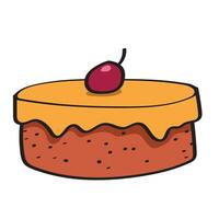 een taart illustratie in tekenfilm stijl. vector
