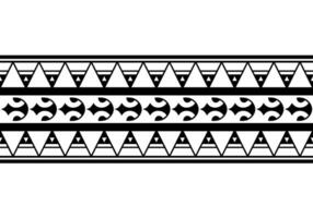 Maori polynesisch tatoeëren armband. tribal mouw naadloos patroon vector. samoa grens tatoeëren ontwerp voor arm of voet. vector