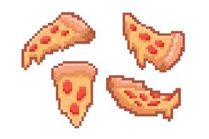 schattig pizza pixel kunst vector