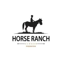 paard logo, west land boerderij boerderij cowboy logo ontwerp, gemakkelijk illustratie sjabloon vector