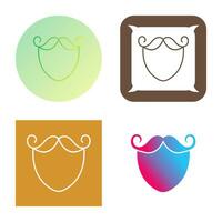 baard en snor vector icoon