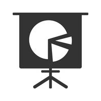 Cirkeldiagram Glyph-pictogram vector