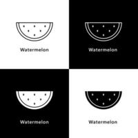 watermeloen fruit. gezond voedsel logo icoon vector