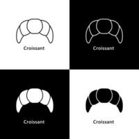 croissant bakkerij toetje taart logo icoon vector