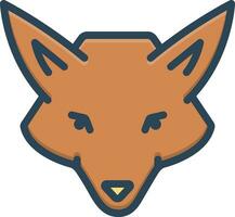 kleur icoon voor vos vector