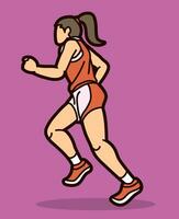 een vrouw begin rennen vector