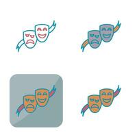 theater maskers vector icoon