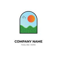 creatief reizen agentschap logo ontwerp sjabloon vector
