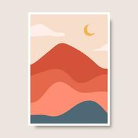 hand- getrokken abstract landschap covers ontwerp. vector illustratie