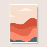 hand- getrokken abstract landschap covers ontwerp. vector illustratie