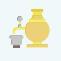 icoon samovar. verwant naar Rusland symbool. vlak stijl. gemakkelijk ontwerp bewerkbaar. gemakkelijk illustratie vector