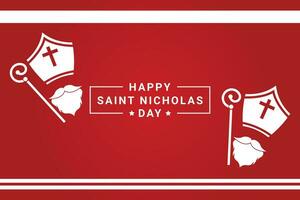 gelukkig heilige nicholas dag vector ontwerp achtergrond sjabloon