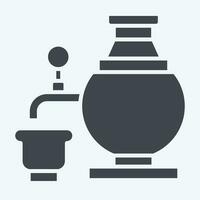 icoon samovar. verwant naar Rusland symbool. glyph stijl. gemakkelijk ontwerp bewerkbaar. gemakkelijk illustratie vector