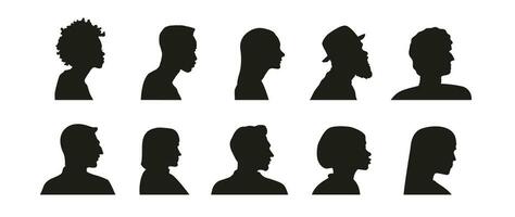 portret silhouet kant visie profiel afbeelding. vector