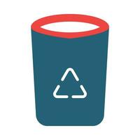 recycling bak vector glyph twee kleur icoon voor persoonlijk en reclame gebruiken.