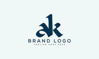 brief ak logo ontwerp vector sjabloon ontwerp voor merk.