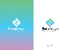 h brief logo ontwerp vector