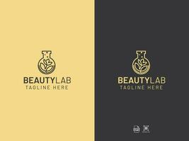 beauty lab logo ontwerp vector