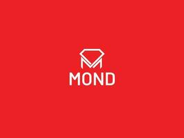 m daimond logo ontwerp vector