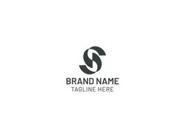 s brief logo ontwerp vector