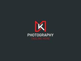 fotografie logo met k brief vector