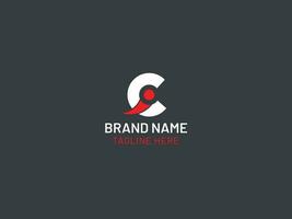 c brief logo ontwerp vector