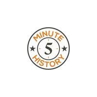 5 minuten timer monogram logo stopwatch, Koken tijd etiket ontwerp geïsoleerd vector sjabloon